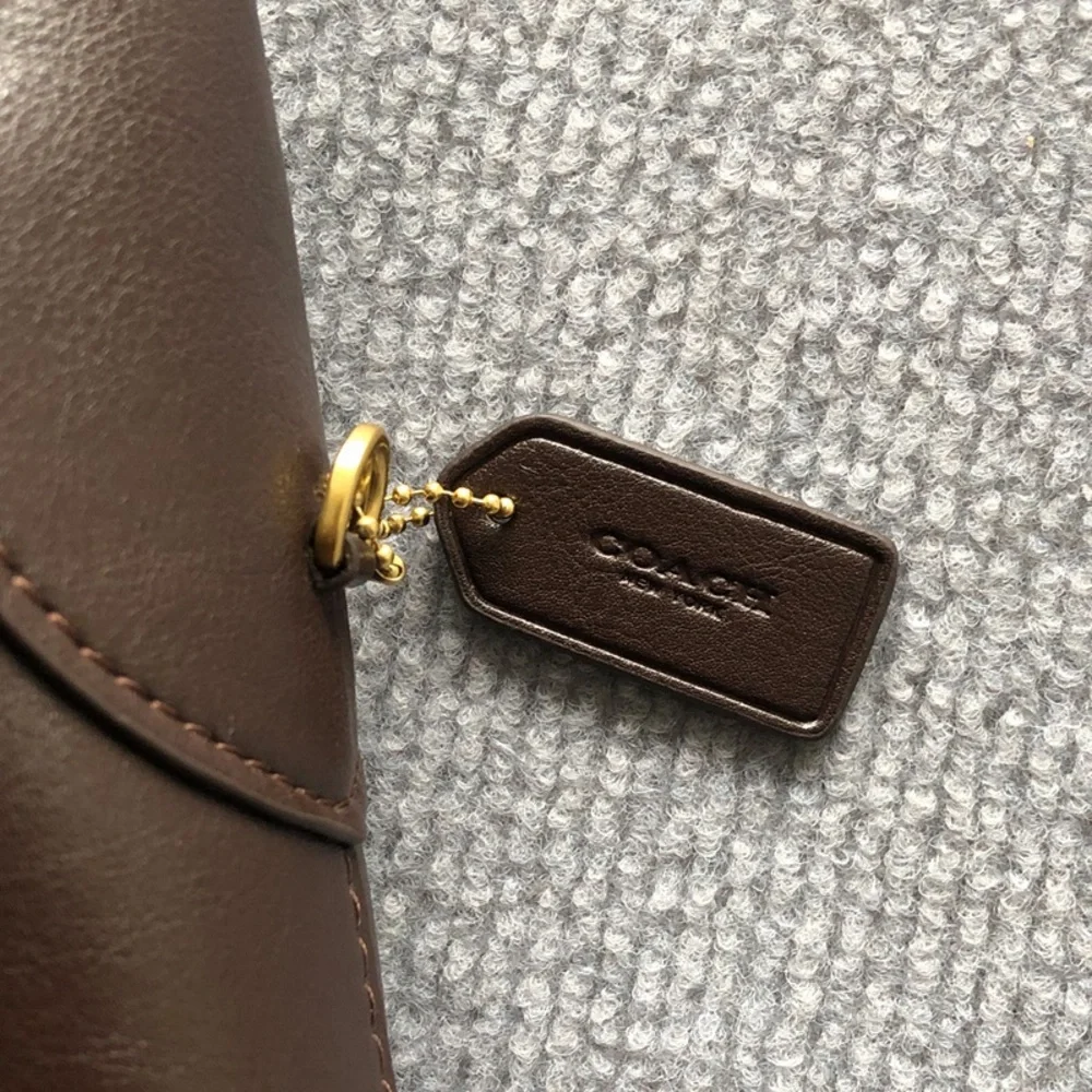 Coach Brooklyn 28 Chocolate Brown Leather Shoulder Bag